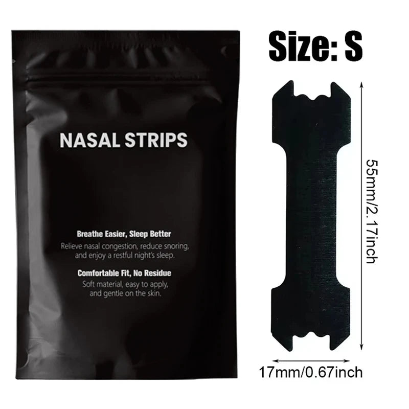 90/60/30PCS Black Nose Strips Extra Strength Nasal Strips Better Sleeping Non-Invasive anti Snoring Strips for Adult and Child